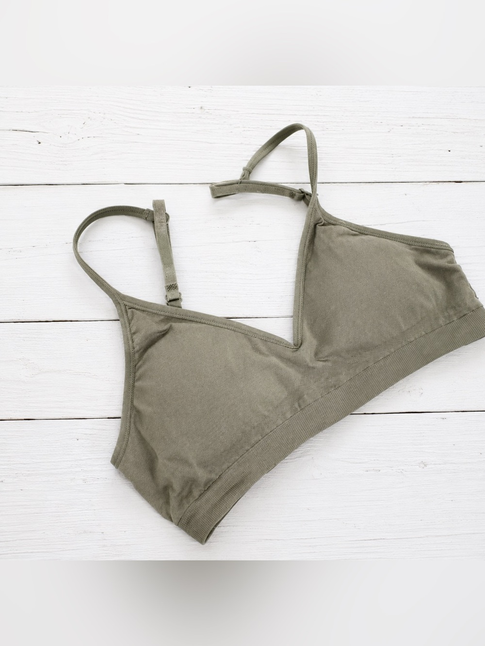 Anemone Olive Green Bralette